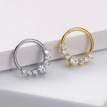 Gemmed Hoop